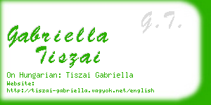 gabriella tiszai business card